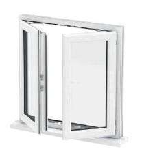 SUNSHINE Casement 1 Track 2 Panel White uPVC Window 6 x 4 ft_0