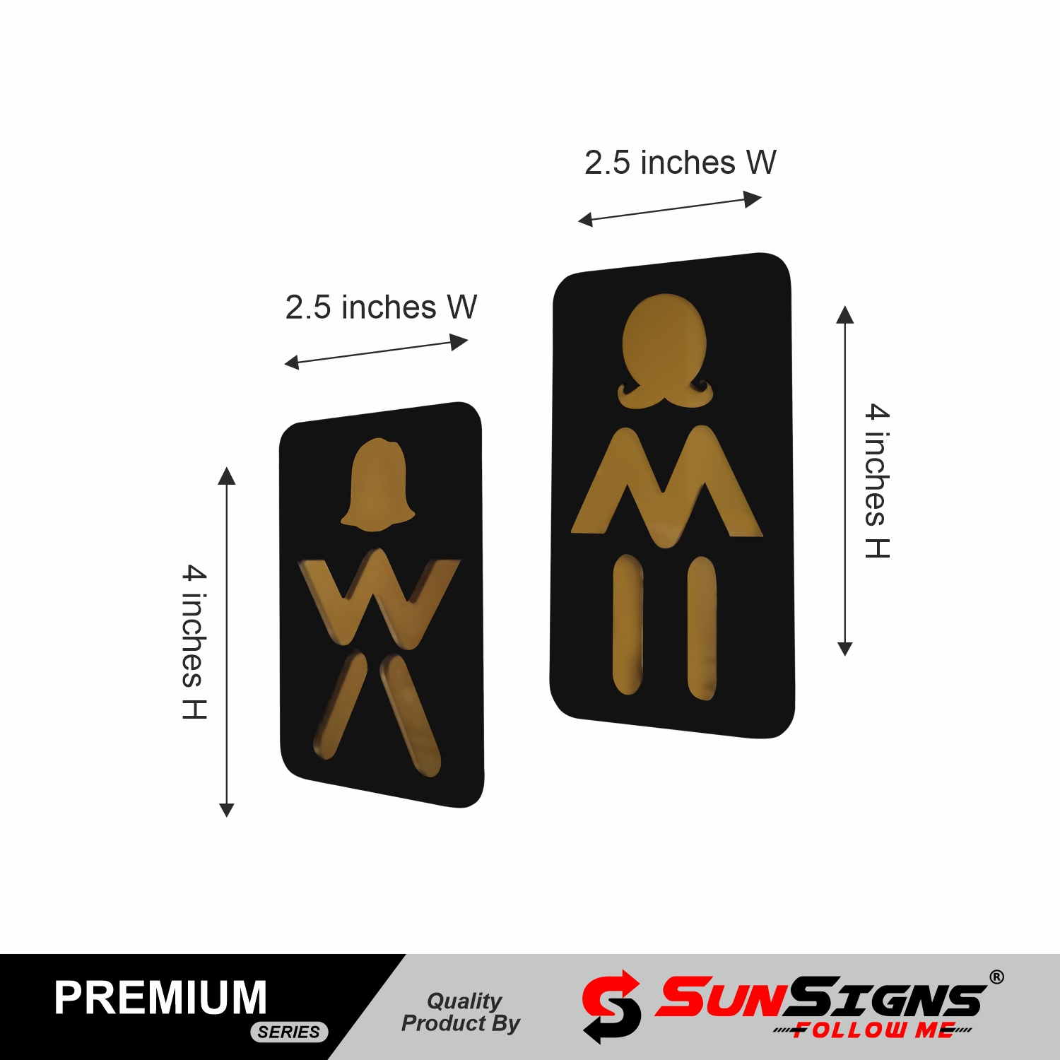 SUNSIGNS Workplace Signages 2.5 x 4 inch Acrylic_2