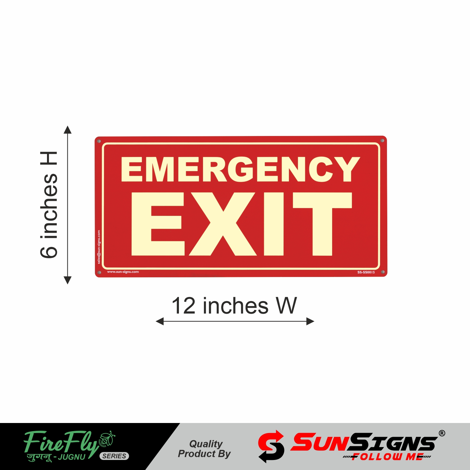 SUNSIGNS Safety Signages 12 x 6 inch ABS Sheet_2