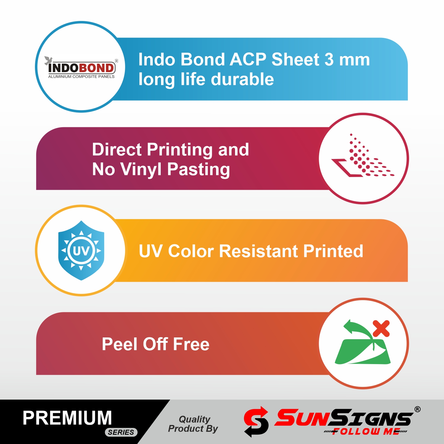 SUNSIGNS Prohibition Signages 12 x 18 inch ACP Sheet_2