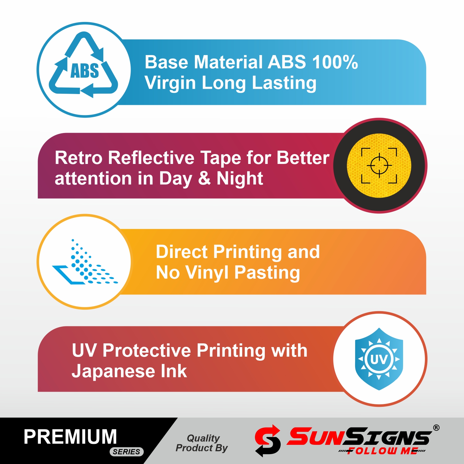 SUNSIGNS Workplace Signages 10.6 x 24 inch ABS Sheet_3