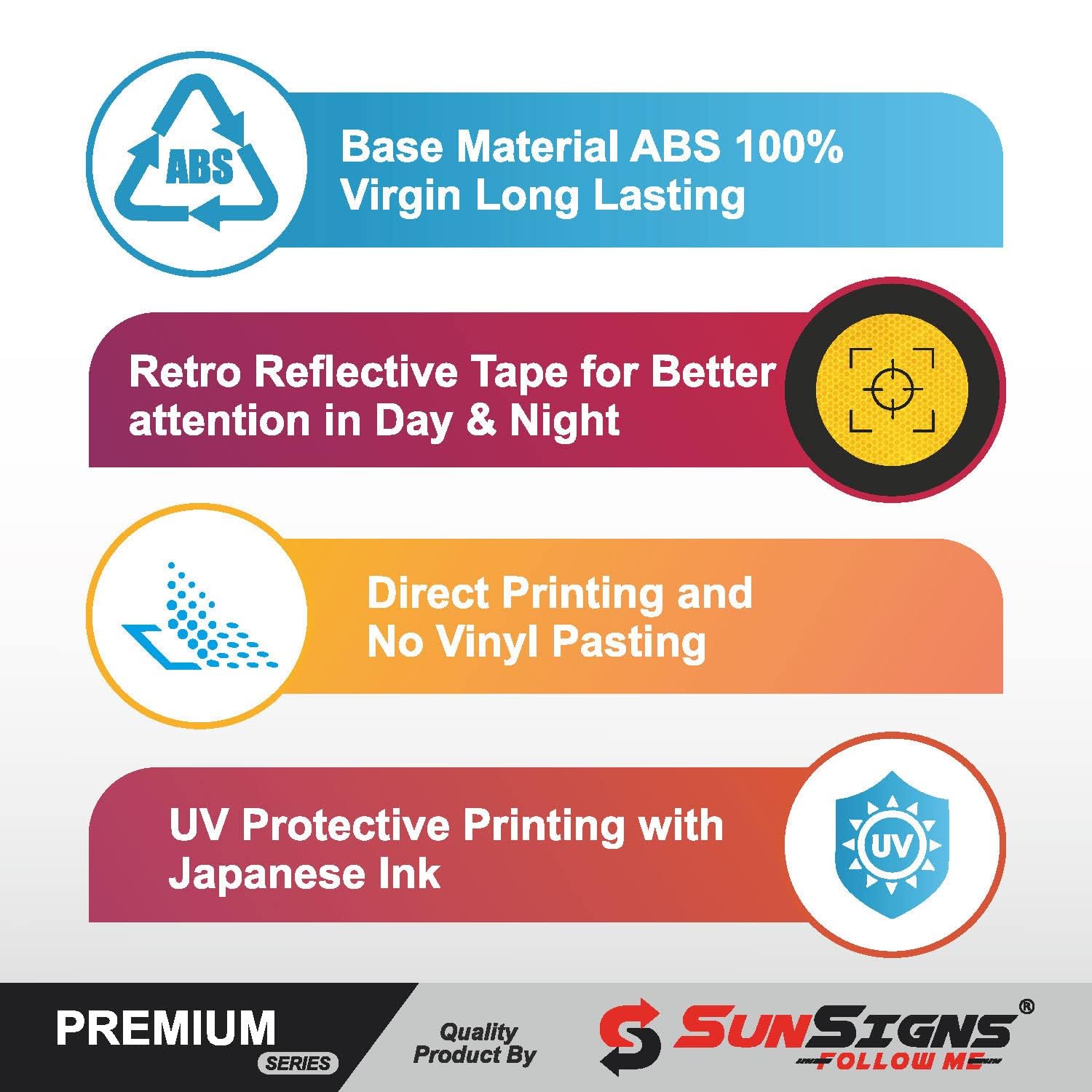 SUNSIGNS Workplace Signages 10.6 x 24 inch ABS Sheet_2