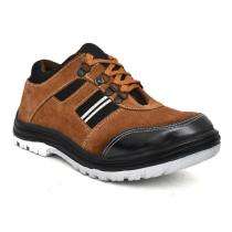 AKF Leather Steel Toe Safety Shoes Brown_0