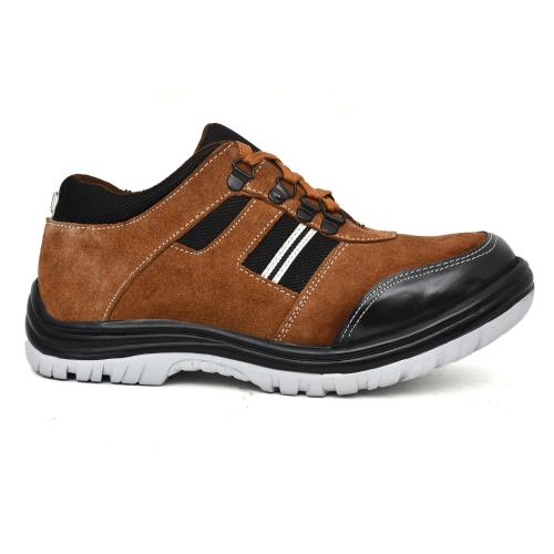 AKF Leather Steel Toe Safety Shoes Brown_1
