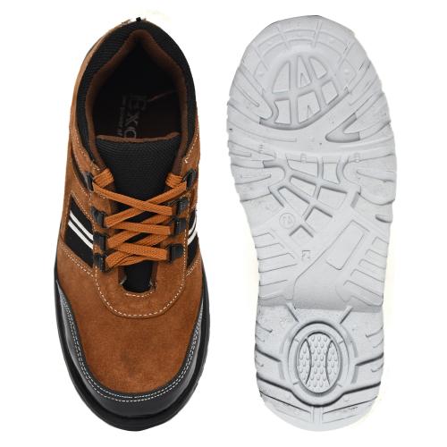AKF Leather Steel Toe Safety Shoes Brown_3