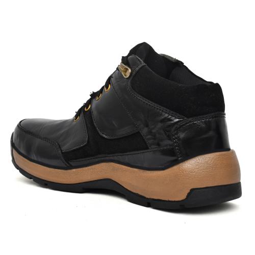 AKF Leather Steel Toe Safety Shoes Black and Brown_2