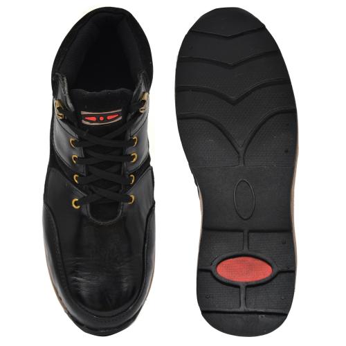 AKF Leather Steel Toe Safety Shoes Black and Brown_3