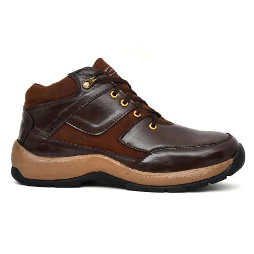 AKF Leather Steel Toe Safety Shoes Brown_1