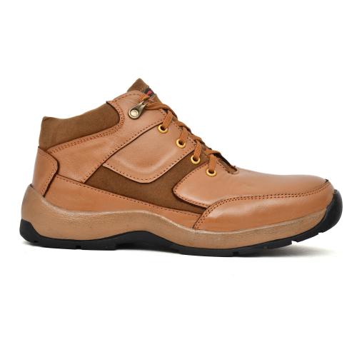 AKF Leather Steel Toe Safety Shoes Tan_1