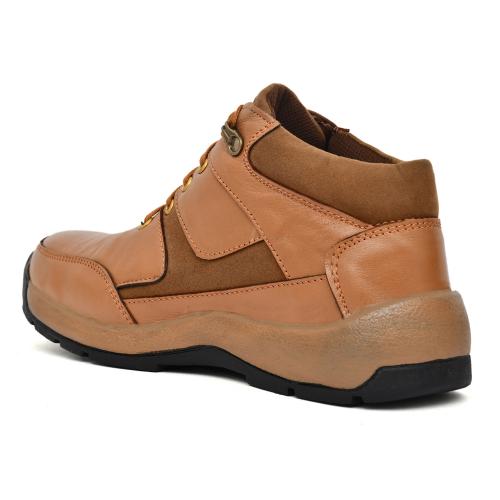 AKF Leather Steel Toe Safety Shoes Tan_2