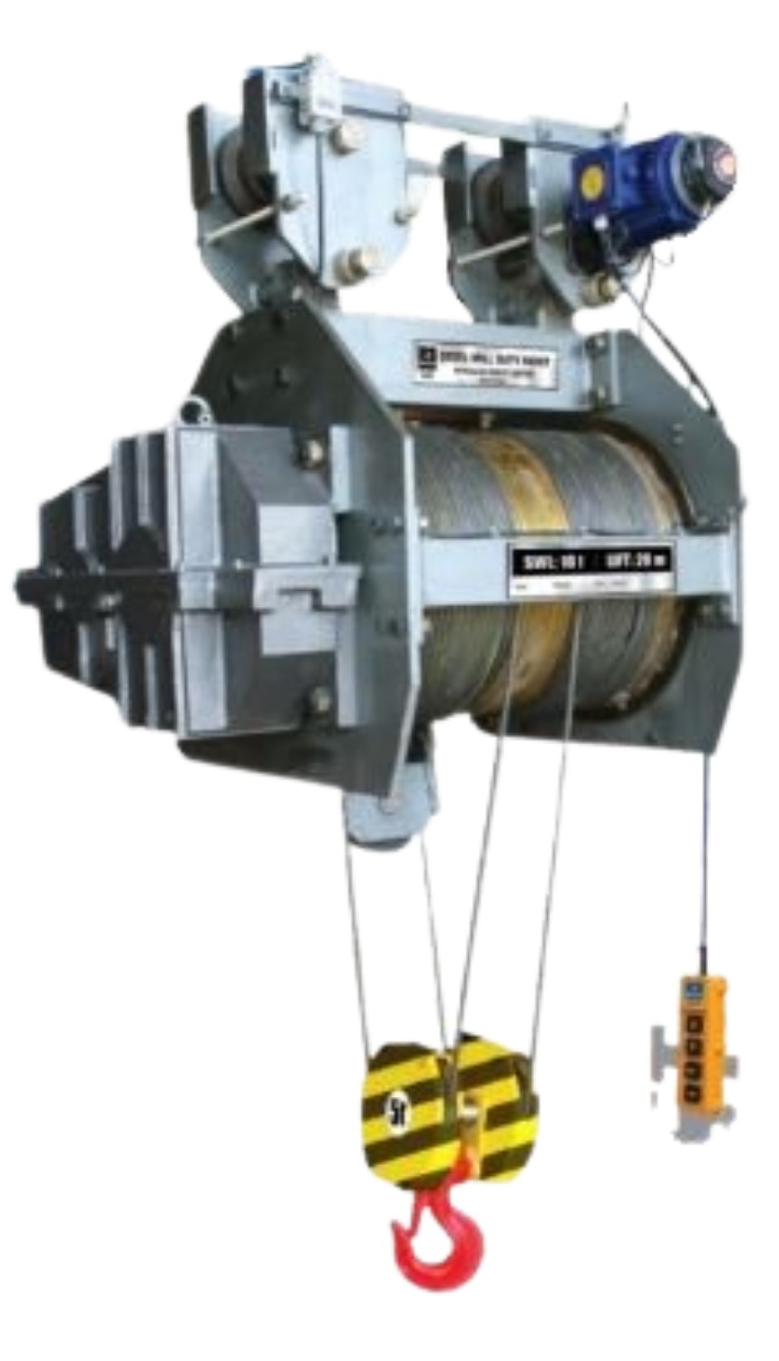 Bajaj Non Flame Proof Single Hook 40 m Lift Electric Wire Rope Hoist_0