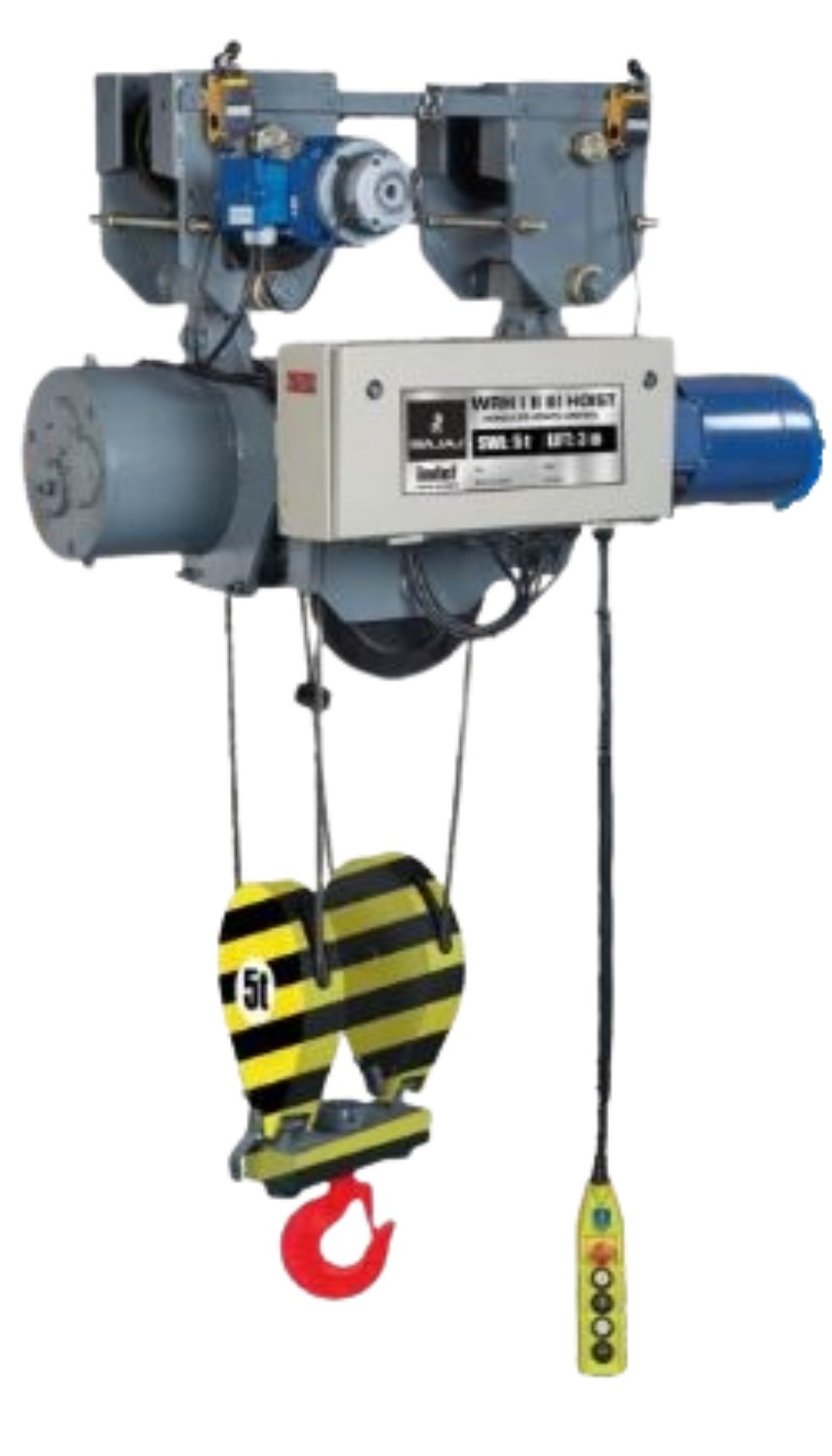 Bajaj Flame Proof Single Hook 6 m Lift Electric Wire Rope Hoist_0