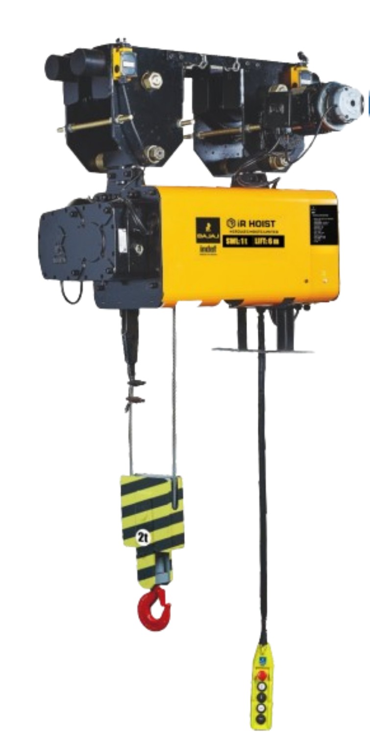 Bajaj Non Flame Proof Single Hook 6 m Lift Electric Wire Rope Hoist_0