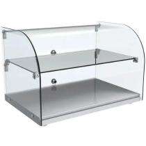2 Shelves Food Display Counter 1000 W Silver_0