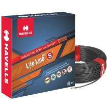 HAVELLS 4 sqmm Life Line Plus S3 HRFR Electric Wire Black 90 m_0