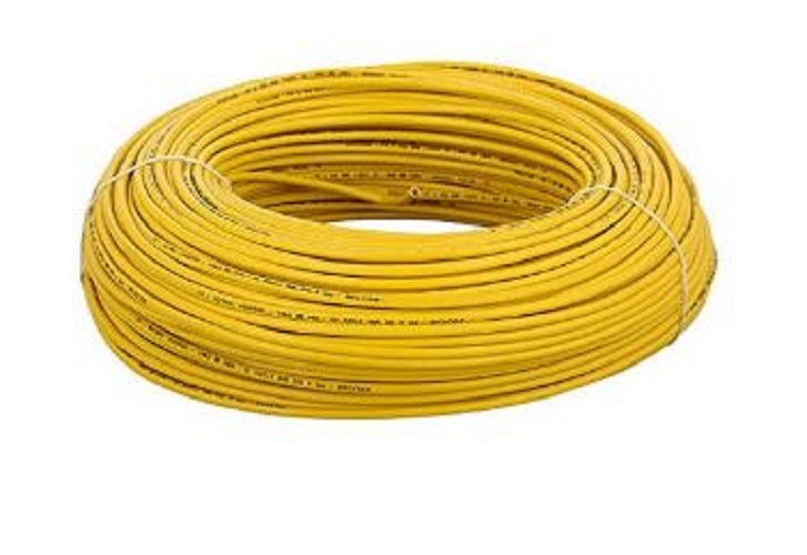 Polycab 4 sqmm FRLF Electric Wire Yellow 200 m_0