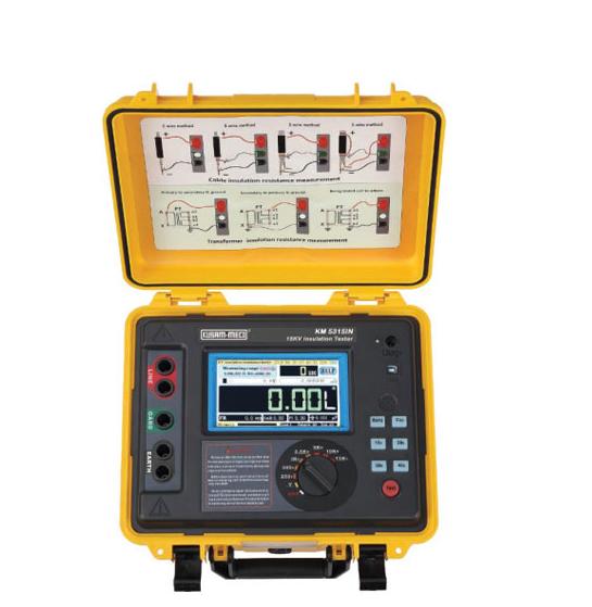 KUSAM-MECO KM 5310IN 0.5 MΩ - 35 TΩ Insulation Tester 10 kV/250/500/1000/2500/5000 V_0