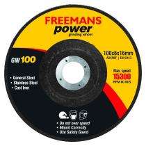 FREEMANS 100 mm Grinding Wheels GW100 6 mm 15300 rpm 16 mm_0