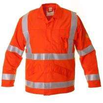 Nylon Safety Jackets L Radium Orange and Silver_0