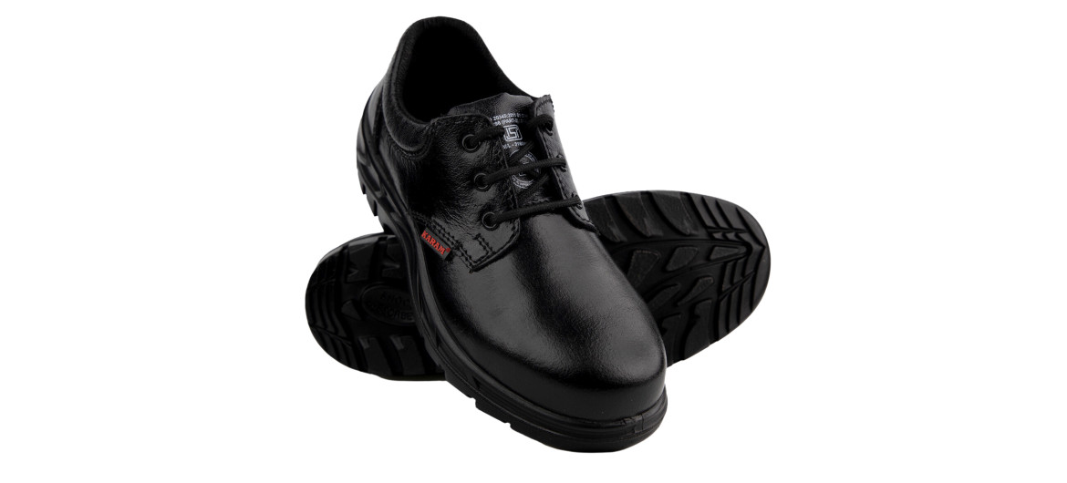 Karam FS05BL(SWSAPN) Full Grain Leather Steel Toe Safety Shoes Black_0
