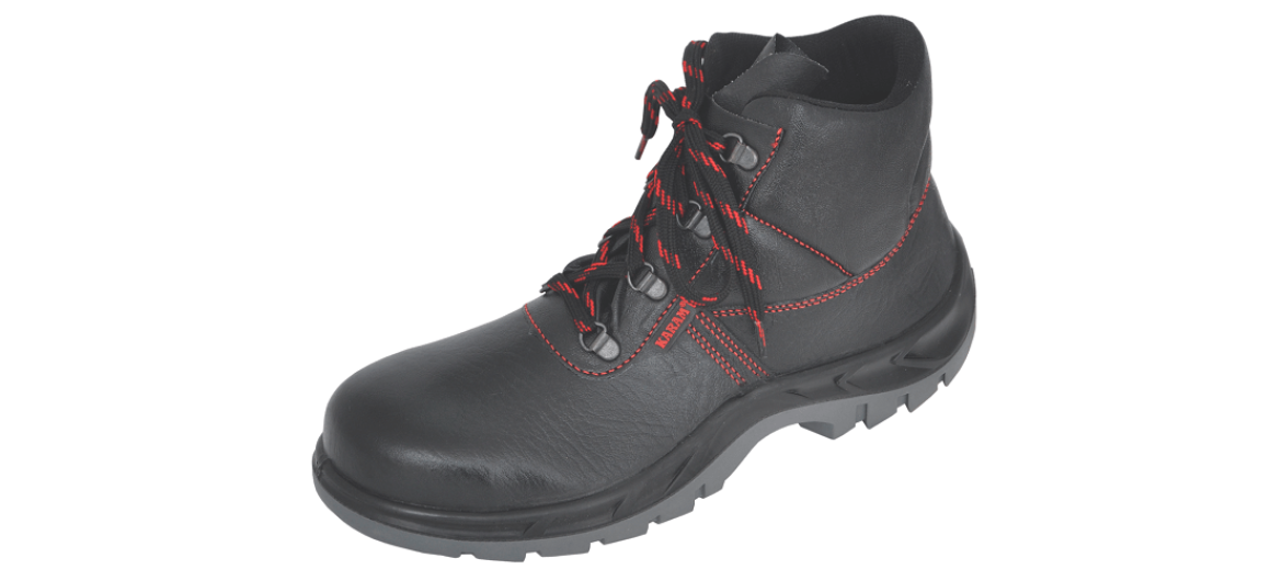 Karam FS21BL(SWDAPN) Full Grain Leather Steel Toe Safety Shoes Black_0
