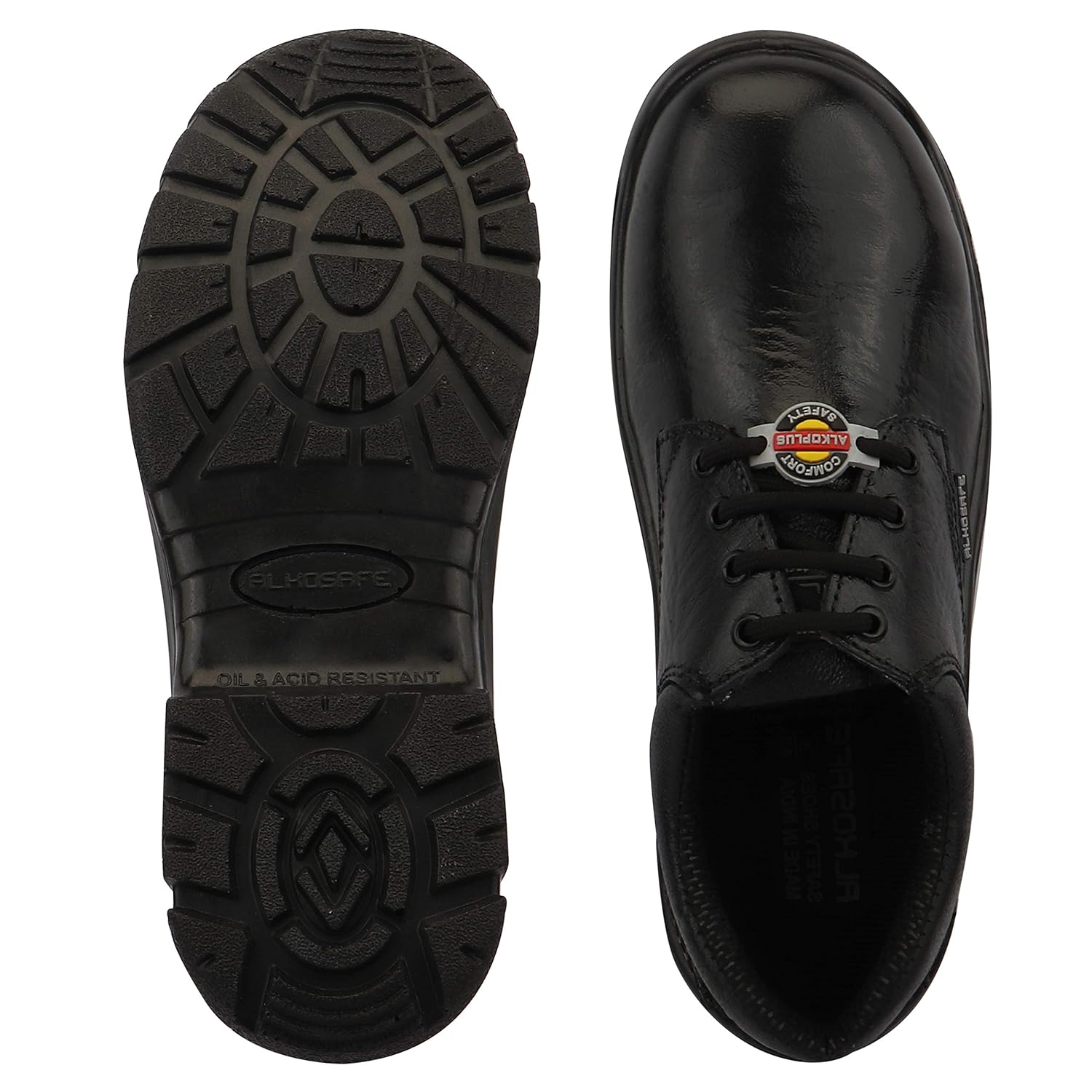 ALKO PLUS APS-1052 Full Grain Leather Steel Toe Safety Shoes Black_4