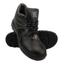 ALKO PLUS APS-1091 Full Grain Leather Steel Toe Safety Shoes Black_0