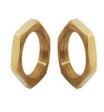 United M20 Hexagon Head Nuts Brass 8.8 Polished DIN 555_0