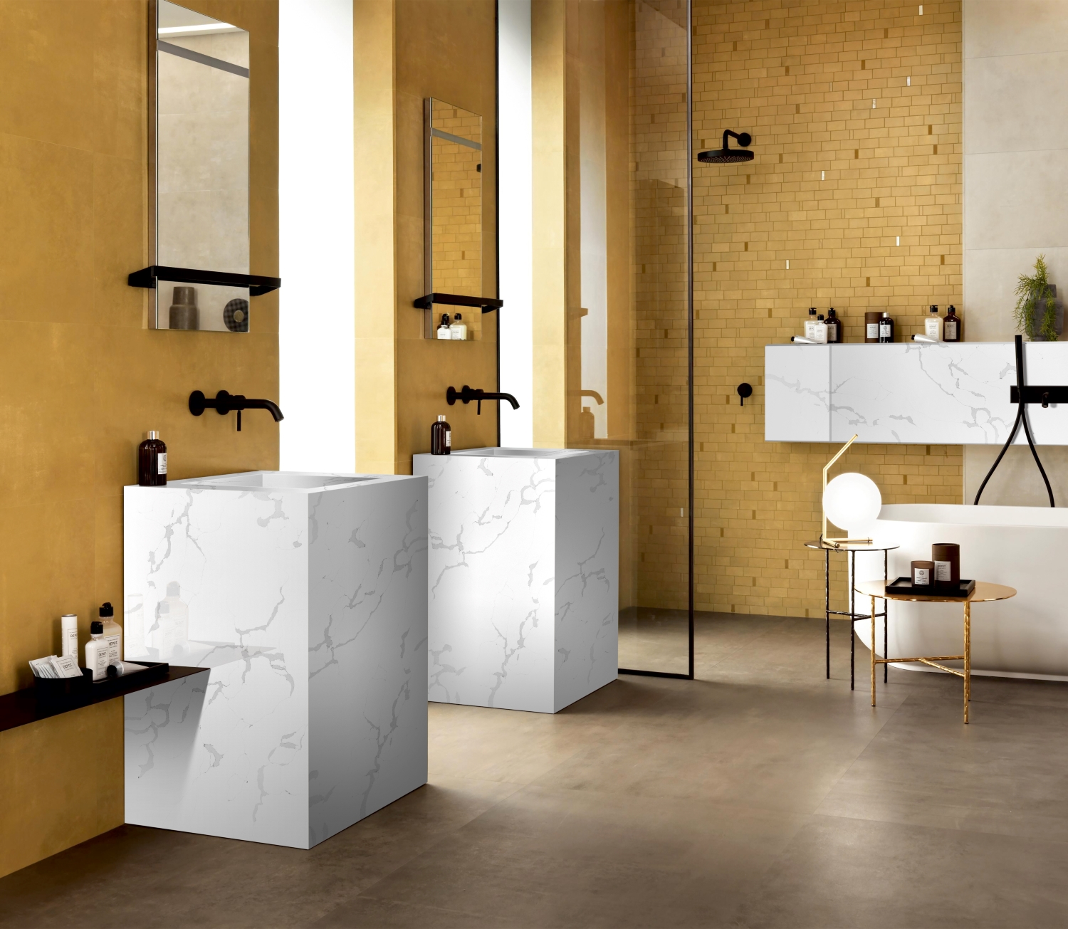 Camrola Everest Series Calacatta Satuario Glossy Finish 3225 x 1625 mm Quartz Stone Slab_1