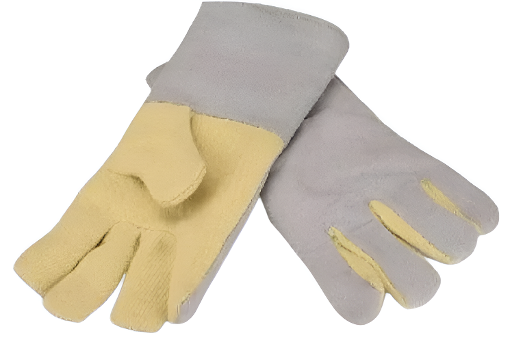 VARDAN Para Aramid and Leather Hand Glove 14 inch Heat Resistance_0