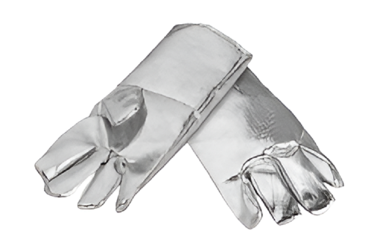 Aluminised Glass Fabric Hand Glove 14 inch Heat Resistance_0