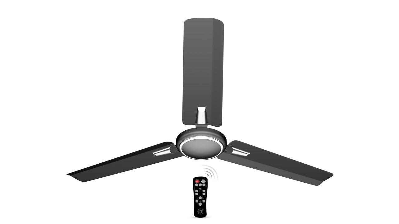 INNO ONE - For Everyone Classic Bullet CR01 1200 mm 3 Blades 28 W Black Ceiling Fans_1