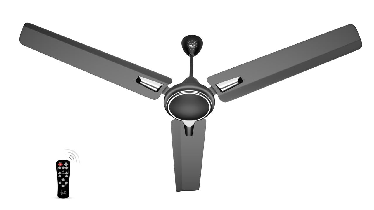 INNO ONE - For Everyone Classic Bullet CR01 1200 mm 3 Blades 28 W Black Ceiling Fans_2