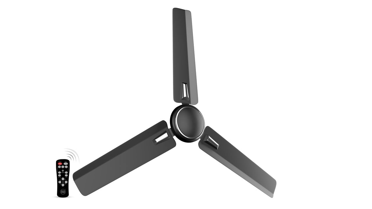 INNO ONE - For Everyone Classic Bullet CR01 1200 mm 3 Blades 28 W Black Ceiling Fans_3