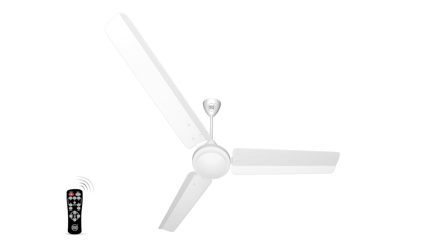 INNO ONE - For Everyone Classic Plain CR03 1200 mm 3 Blades 28 W White Ceiling Fans_3