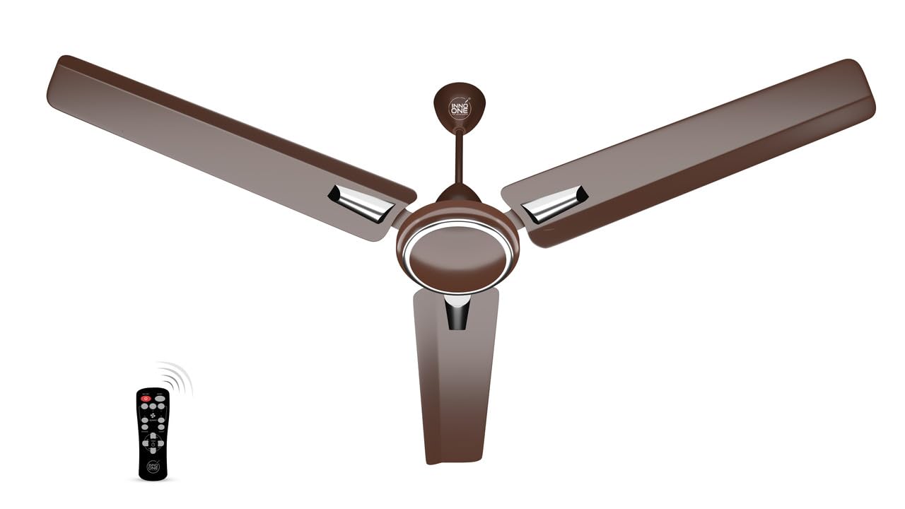 INNO ONE - For Everyone Classic Bullet CR01 1200 mm 3 Blades 28 W Brown Ceiling Fans_2