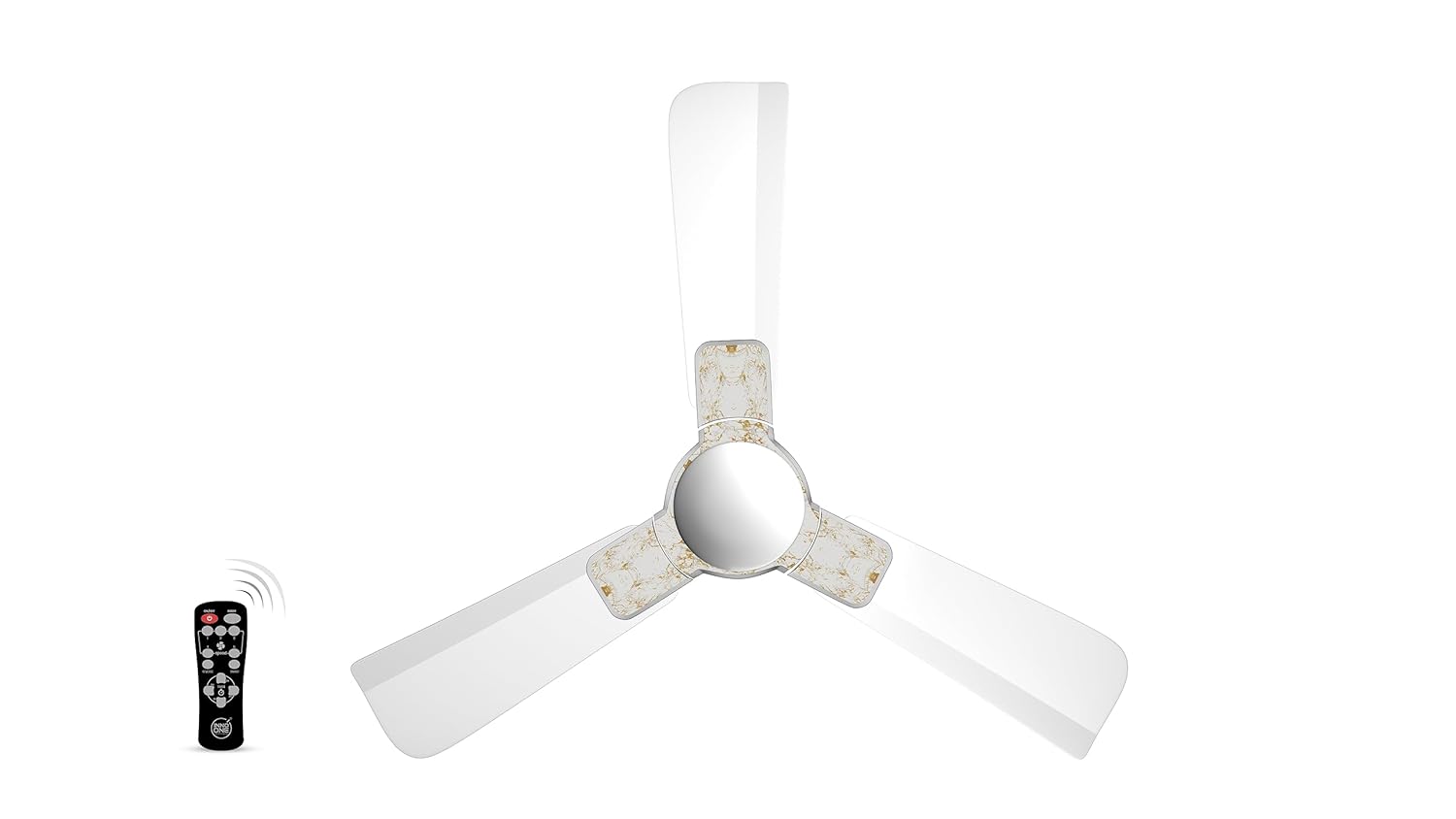 INNO ONE - For Everyone Elegant White Marble ER02 1200 mm 3 Blades 28 W White Ceiling Fans_3