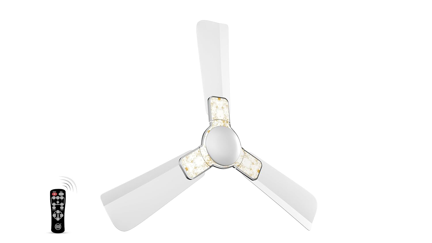 INNO ONE - For Everyone Elegant White Marble ER02 1200 mm 3 Blades 28 W White Ceiling Fans_4