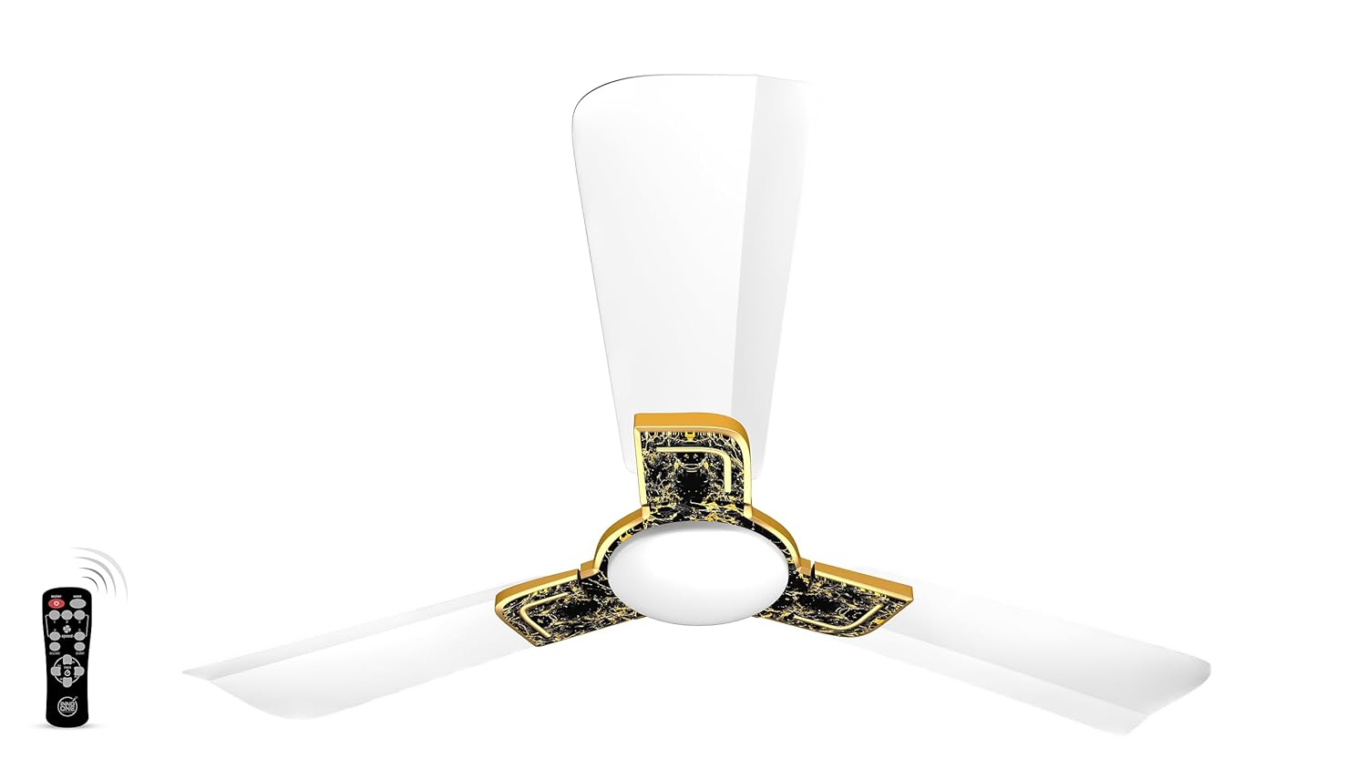 INNO ONE - For Everyone Elegant Black Granite ER01 1200 mm 3 Blades 28 W White Ceiling Fans_2