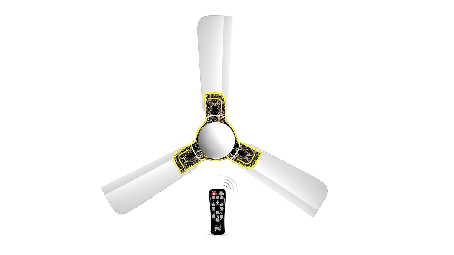 INNO ONE - For Everyone Elegant Black Granite ER01 1200 mm 3 Blades 28 W White Ceiling Fans_3