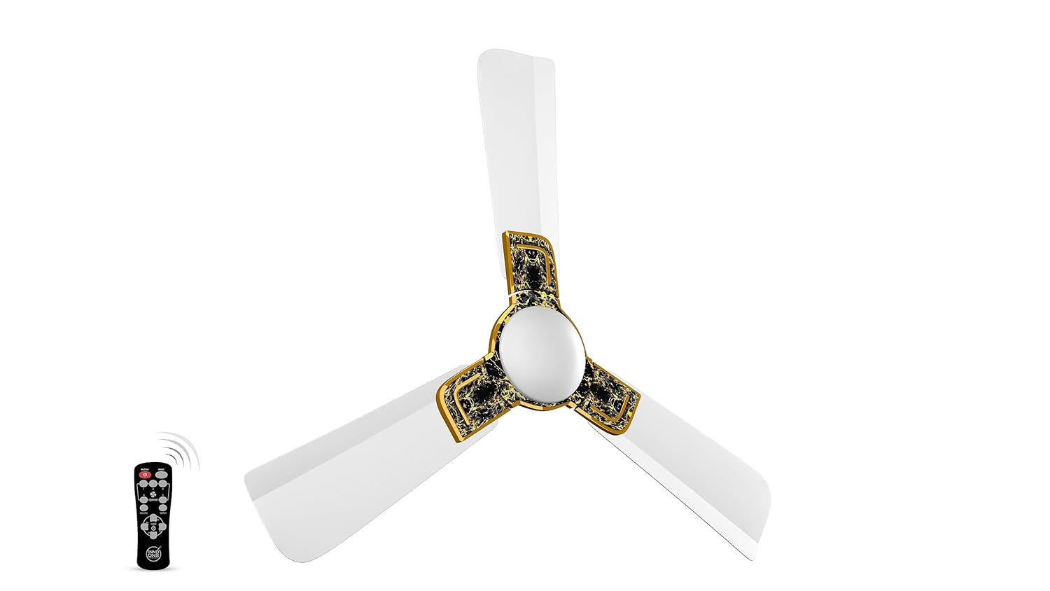 INNO ONE - For Everyone Elegant Black Granite ER01 1200 mm 3 Blades 28 W White Ceiling Fans_4