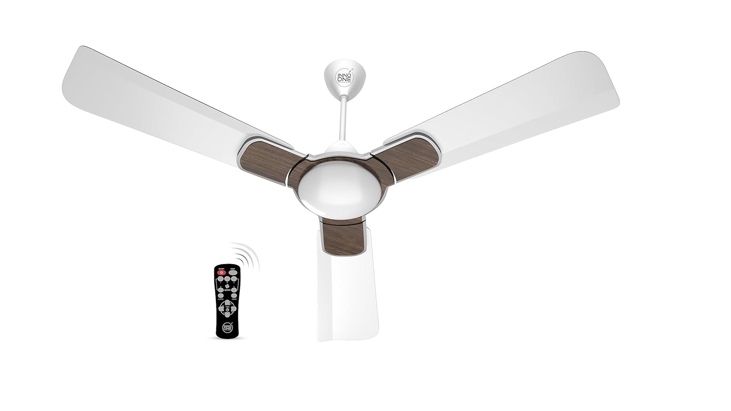 INNO ONE - For Everyone Elegant Wood Pattern ER05 1200 mm 3 Blades 28 W White Ceiling Fans_2