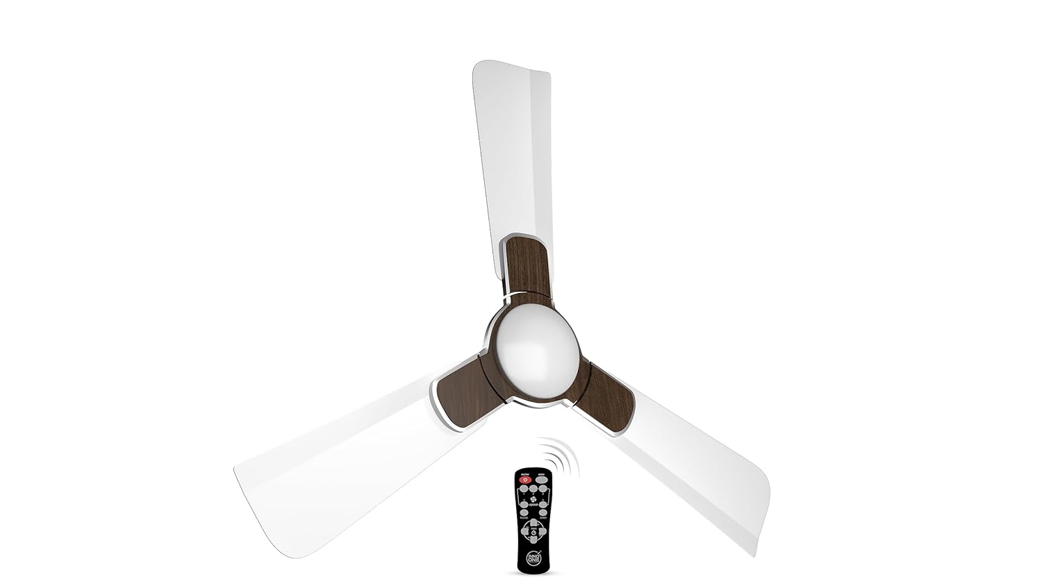 INNO ONE - For Everyone Elegant Wood Pattern ER05 1200 mm 3 Blades 28 W White Ceiling Fans_4