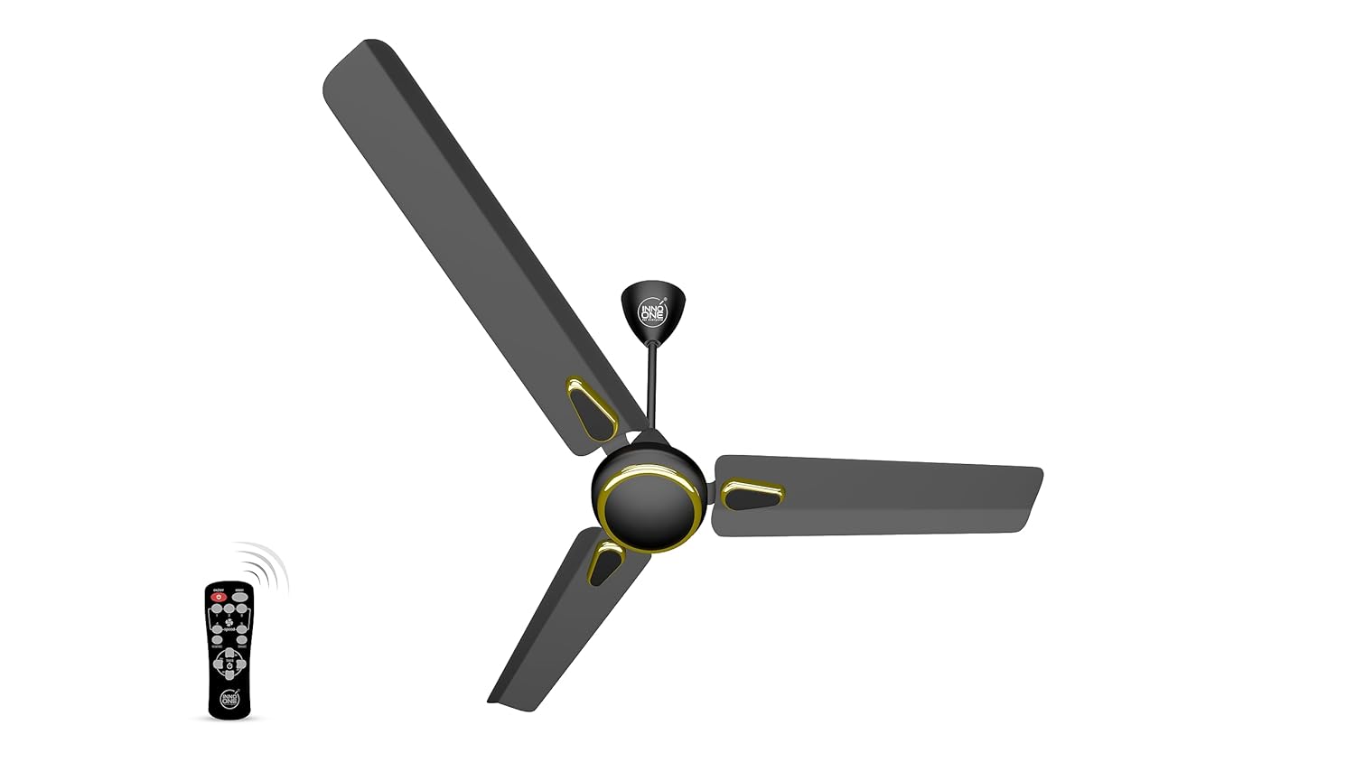 INNO ONE - For Everyone Classic Match CR02 1200 mm 3 Blades 28 W Black Ceiling Fans_3