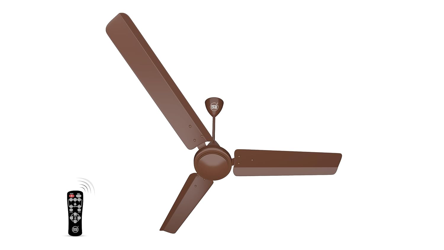 INNO ONE - For Everyone Classic Plain CR03 1200 mm 3 Blades 28 W Brown Ceiling Fans_4