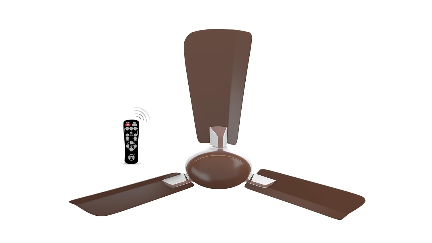 INNO ONE - For Everyone Elegant White Brownie ER07 1200 mm 3 Blades 28 W Brown Ceiling Fans_4