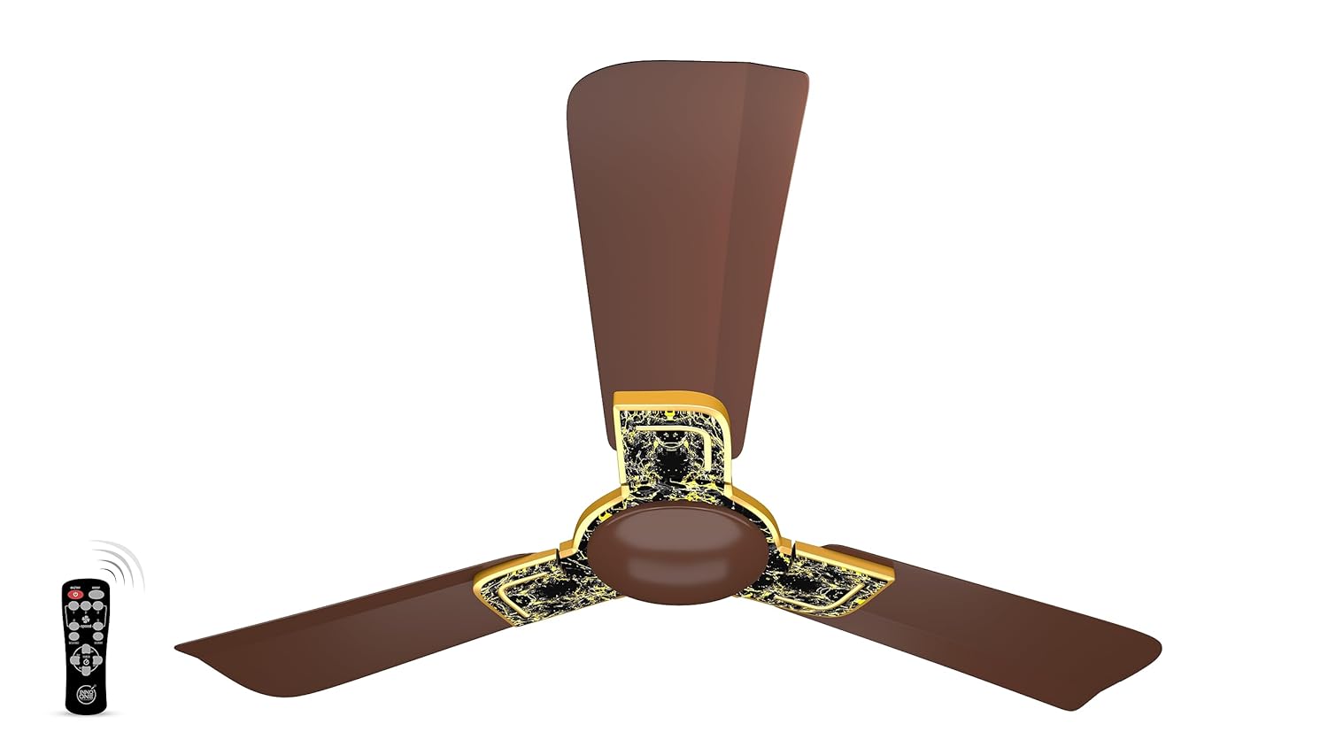 INNO ONE - For Everyone Elegant Black Granite ER01 1200 mm 3 Blades 28 W Brown Ceiling Fans_2