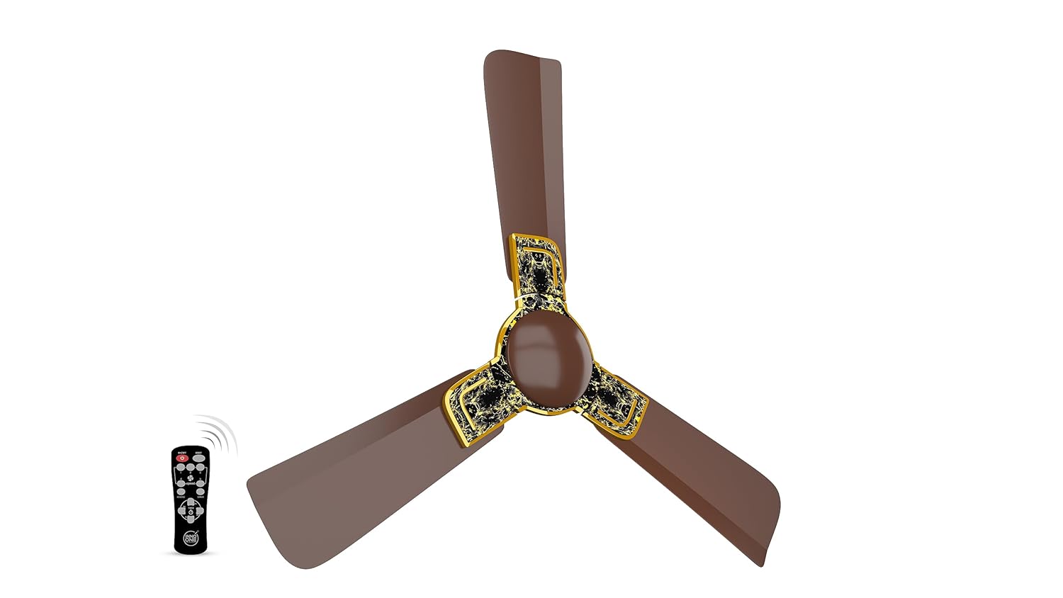 INNO ONE - For Everyone Elegant Black Granite ER01 1200 mm 3 Blades 28 W Brown Ceiling Fans_4