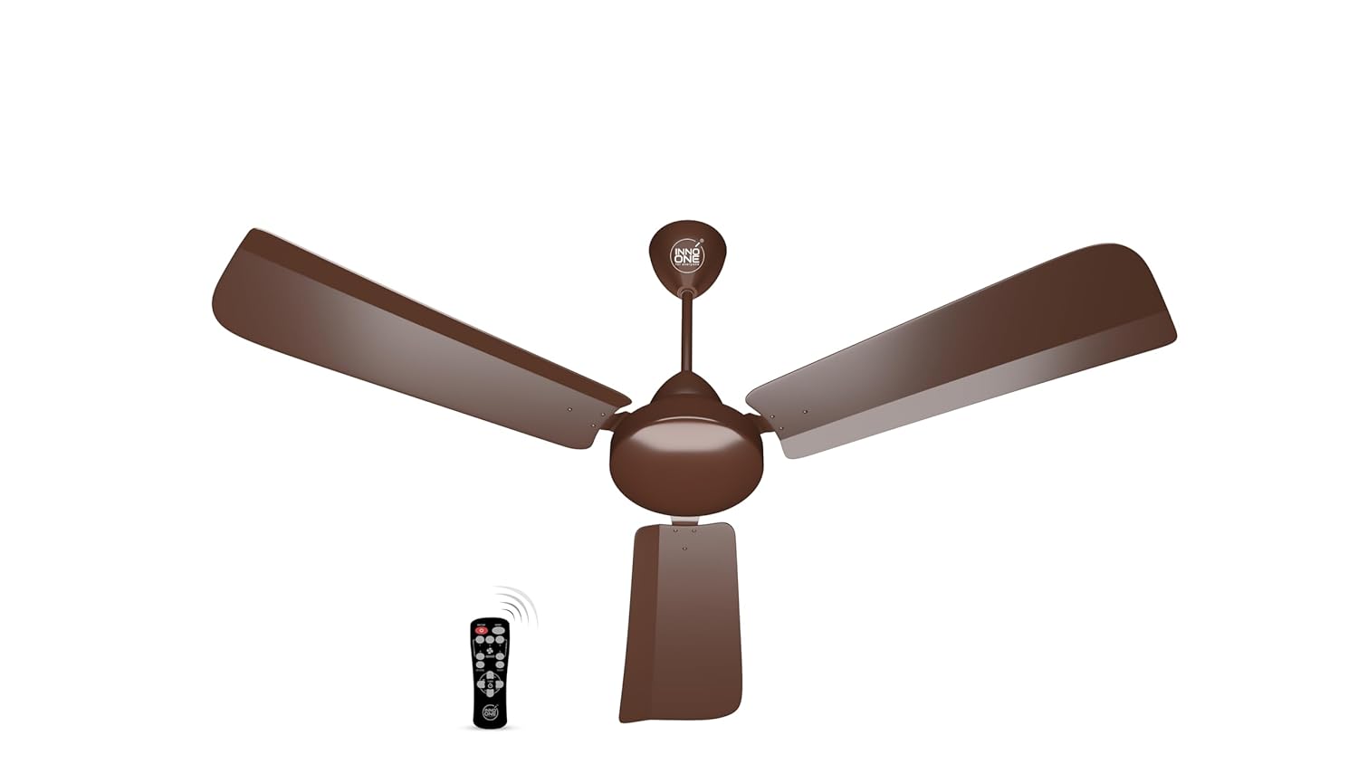 INNO ONE - For Everyone Elegant Plain ER06 1200 mm 3 Blades 28 W Brown Ceiling Fans_2