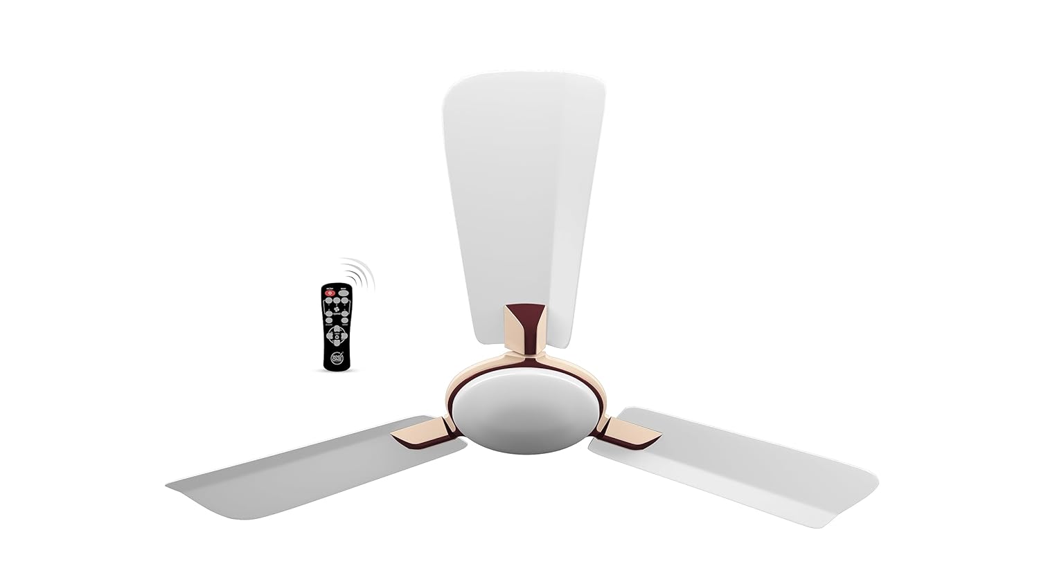 INNO ONE - For Everyone Elegant Brown Magic ER08 1200 mm 3 Blades 28 W White Ceiling Fans_2